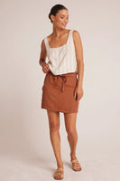 BElla Dahl Clothing Posey Cargo Mini Skirt Style B3259-D65-302 SMBRN in Summer Brown;Cargo Mini Skirt;Bella Dahl Brown Cargo Mini Skirt; 