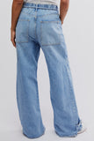 Free People CRVY OUTLAW WIDE LEG Jeans Style OB1958547 in drizzle; 