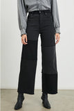 Rails LA Clothing Lore Coat Style 915A-427A-7554 in Charcoal and Mink;Color Block Fall Car Coat;Rails Fall Coat;Rails LA Clothing Getty Crop Jean Style 779-219A-7326 in Black Patchwork;Croped Fall Jeans;Cropped Patchwork Jeans;Rails Black Patchwork Jeans;