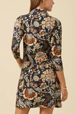 Spartina 449 Clothing Nora Half-Zip Dress w/Vegan Leather in Brown Sugar; Spartina 449 Clothing Nora Half-Zip Dress Guerard Estate Bird;
