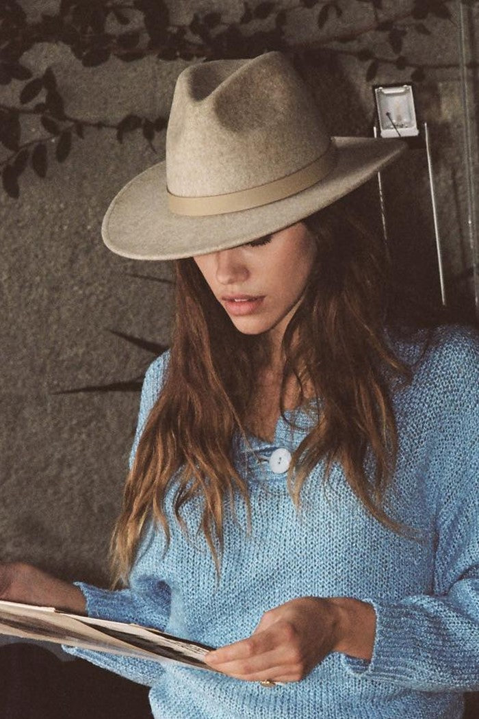 Lack of Color Carlo Mack 100% Wool Grey Fedora Boho Cowgirl Indie Hat Medium Lack Of Color Grey Wool Mack Fedora Leather | Mercari main image 3
