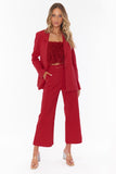 Show ME Your Mumu Major Blazer Style Mr2-4391 RS10 in Red Suiting;Women's Red Blazer;Show Me Your Mumu Red Blazer;Holiday Blazer
