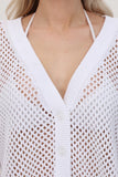 525 America Clothing Lisette: Pointelle Button Front Cardigan style 110021984 in Bleach White;Open Crochet Beach Cardigan; 