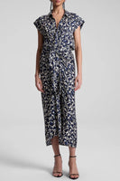 ALC Emilia Midi Shirtdress Style 6DRES02581 NVCR in Navy Cream; 