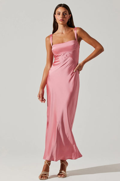 ASTR the LAbel Stacie Dress Style ACDR102095 in Strawberry Pink;guest of dress; 