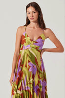 ASTR the Label Blythe Dress ACDR100873 in Green Rust Floral; 