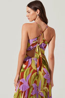 ASTR the Label Blythe Dress ACDR100873 in Green Rust Floral; 