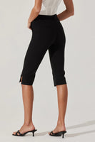 ASTR the Label Cardin Capri Pants Style ACP7378 in Black;Black Capri pant;Summer Capri Pant;Black Pant; 
