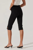 ASTR the Label Cardin Capri Pants Style ACP7378 in Black;Black Capri pant;Summer Capri Pant;Black Pant; 