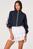 ASTR the Label Clothing Teo Jacket Style ACT19414 in Navy; Active Style inspired Spring Track Jacket