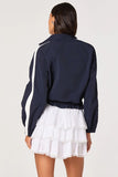 ASTR the Label Clothing Teo Jacket Style ACT19414 in Navy; Active Style inspired Spring Track Jacket