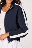 ASTR the Label Clothing Teo Jacket Style ACT19414 in Navy; Active Style inspired Spring Track Jacket