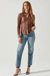 Laurel Satin Pleated Top