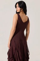 ASTR the Label Philomene Dress Style ACDR102939 in Eggplant;Fall Guest Of Dress;Wedding Guest Dress; 