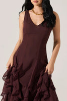 ASTR the Label Philomene Dress Style ACDR102939 in Eggplant;Fall Guest Of Dress;Wedding Guest Dress; 