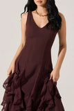 ASTR the Label Philomene Dress Style ACDR102939 in Eggplant;Fall Guest Of Dress;Wedding Guest Dress; 