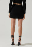 ASTR the Label Raven Mini Skirt Style ACS9127 in Black; 