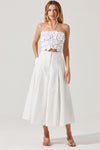 ASTR the Label Rowen Pleated Culotte Pants Style ACP7368 in White;Summer Culotte Pants; 
