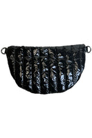 Ah-Dorned Reese Quilted Sling Bag With Resin Chain In White and Black;Sling Bag;Qulited Sling Bag;Ah-dorned Sling Bag; 