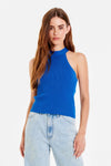 Another Love Clothing Evie Top Style CSW3101BBD;mock neck halter tank;ribbed halter tank top