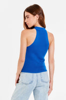 Another Love Clothing Evie Top Style CSW3101BBD;mock neck halter tank;ribbed halter tank top