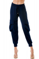 Ariella USA Clothing Cargo Pants STyle P604-ITY Blk;Black Women's Cargo Pant; 