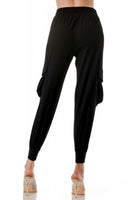 Ariella USA Clothing Cargo Pants STyle P604-ITY Blk;Black Women's Cargo Pant; 