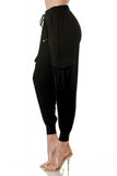Ariella USA Clothing Cargo Pants STyle P604-ITY Blk;Black Women's Cargo Pant; 