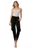 Ariella USA Clothing Cargo Pants STyle P604-ITY Blk;Black Women's Cargo Pant; 