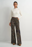 Astrid Clothing Farah Pant style 11-LD3476J in Navy Paisley; 