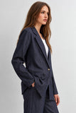 Astrid Clothing Levi Blazer Style 26-U9918J in Navy; 