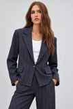 Astrid Clothing Levi Blazer Style 26-U9918J in Navy; 