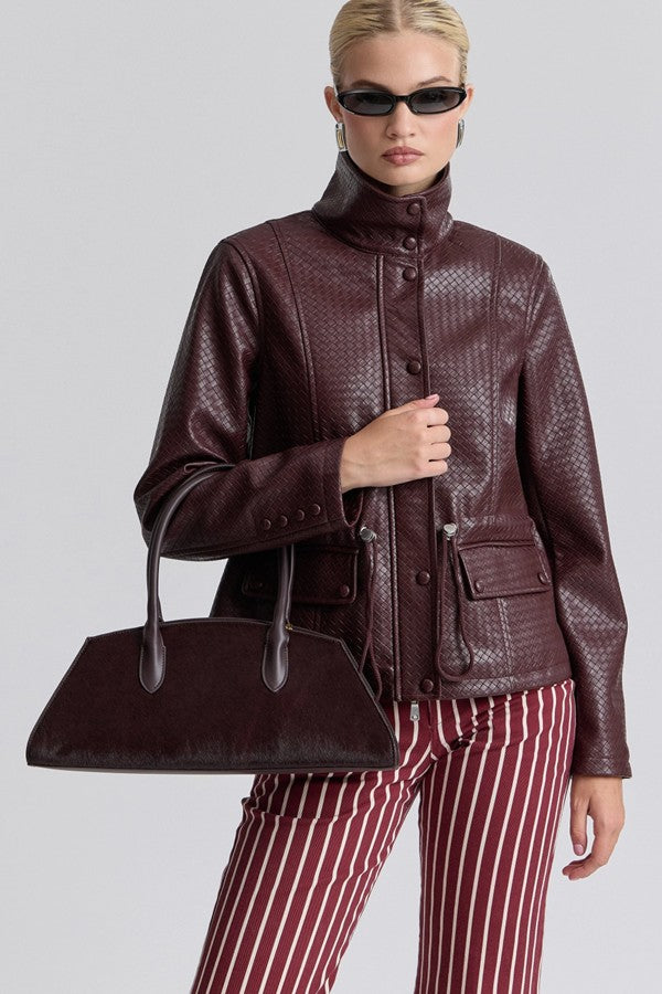 Basketweave Cropped Anorak