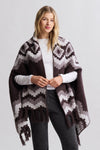 Barefoot Dreams Clothing Cozy Chic Mosaic Wrap Style BDWCC1240 in Umber Multi; Cozy Wrap; Winter Cozy Wrap; 