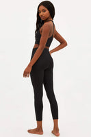 Beach Riot Summer 7-8 Pocket Legging in Black Embossed Check;Check Embossed Workout Legging;7/8 Active Legging;Beach Riot Activewear; 