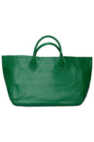 Beck Bags Medium Classic Tote in Envy Kelly Green, Cosmo Hot Pink, Marie Orange;Leather Tote Bag;Pebble Leather Tote Bag; 