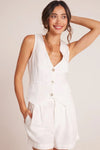 Bella Dahl Clothing Cinch Back Vest Style B2153-E97-396 Wht in White; 