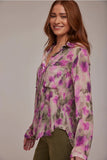 Bella Dahl Clothing Full Button Down Hipster Shirt Style B4478-F22-304 in Floral Camo;Sheer Floral Button Down Blouse;Bella Dahl Hipster Shirt;The Perfect Blouse;Feminine Blouse;Elegant Blouse;Sophisticated Style; 