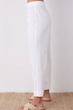 Bella Dahl Clothing Sadie Two Pocket Wied Leg Crop Style B3404-514-521 in White;Cropped Wide Leg Pant; 