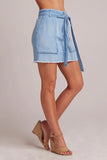 Bella Dahl Sunny Utility Skirt With Sash Style B3242-G01-675 in Costal Wash; 