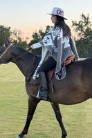 Bella Soul Clothing Pacha Reversible Poncho; Aztec Patterned Reversible Poncho; Reversible Fall Poncho