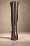 Billini Shoes Faux Leather Sterling Boot in Chocolate Brown;  Brown Faux Leather, Western inspired, fall knee boot