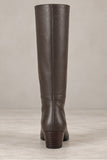 Billini Shoes Faux Leather Sterling Boot in Chocolate Brown;  Brown Faux Leather, Western inspired, fall knee boot