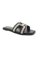 Billini Shoes Gordy Slide Style S1018 in Natural Linen Tan;Billini Hermes Dupe Slide;Billini Slide Sandal; 