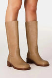 Billini Shoes Jamison Boot In Caramel Burnished, Carmel 1.5" Heel Spring Fashion Style Riding Boot