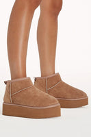 Billini Shoes Quinto in Tan;Ugg Like Boot; 