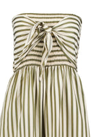 Bishop and Young Elva Tie Front Jumpsuit Style K4FJS1979G in Olive Stripe; 