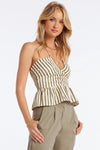 Bishop and Young Aeries Hapter Top style K4FTW2403J in Olive Stripe; 