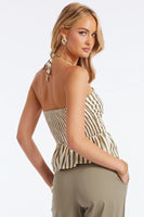 Bishop and Young Aeries Hapter Top style K4FTW2403J in Olive Stripe; 