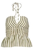Bishop and Young Aeries Hapter Top style K4FTW2403J in Olive Stripe; 